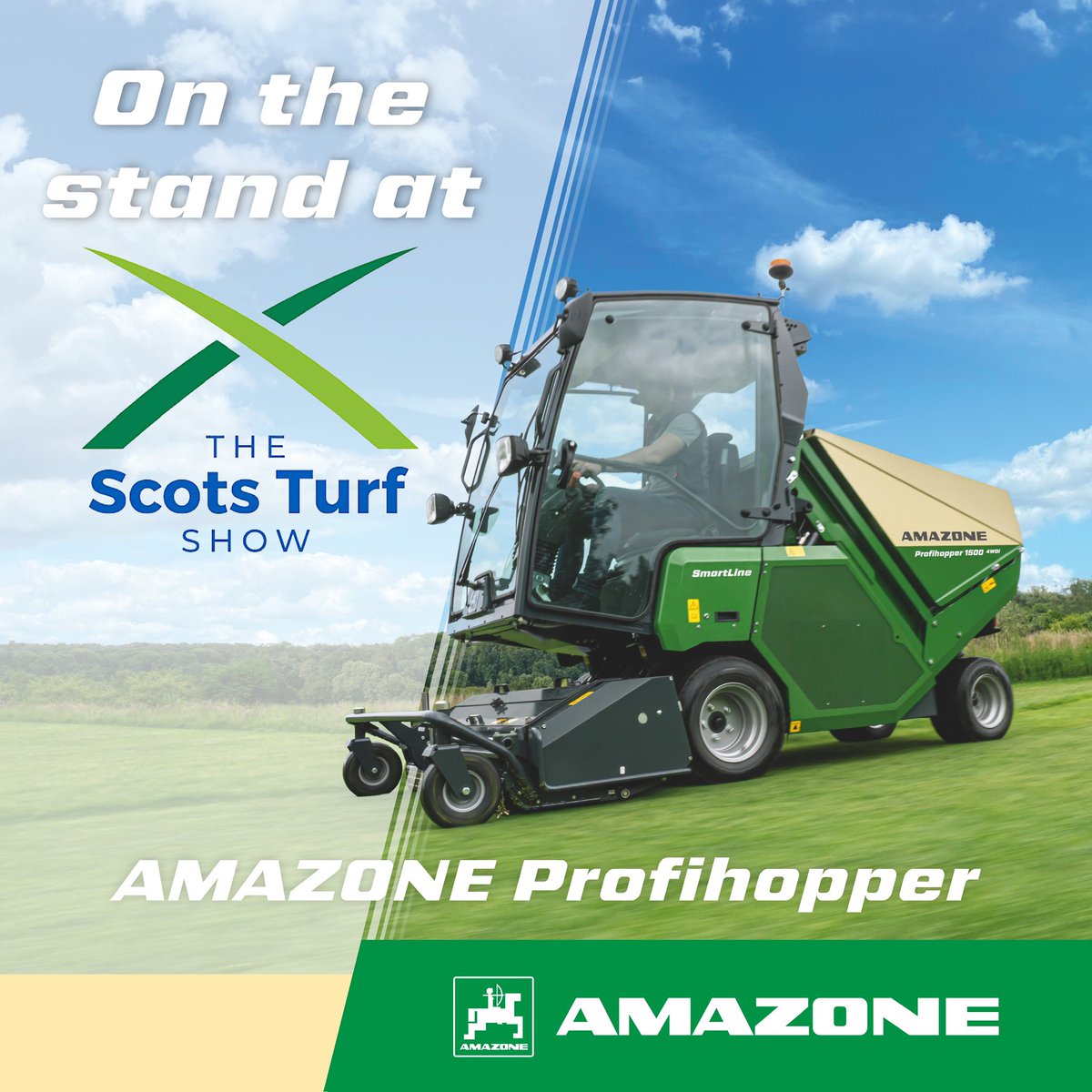 With @ScotsturfShow just 2 days away we’re ramping up to greeting you at Hamilton Park. On our stand you’ll find a huge range of Groundcare machines including the AMAZONE Profihopper. With a compact design and cutting widths up to 1.5m it excels at a huge range operations.