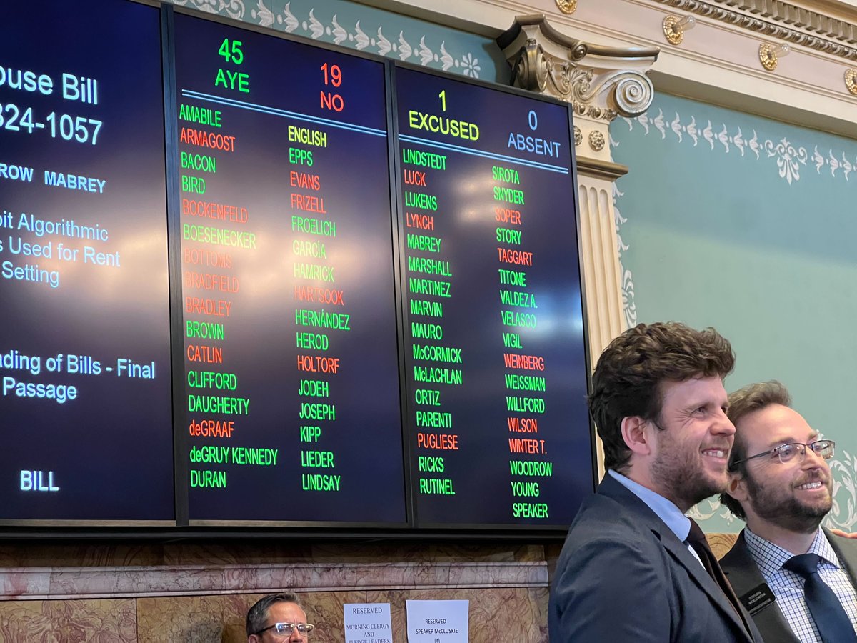 A bill limiting the use of algorithms for determining rent has passed the Colorado House. The argument is that these tools let landlords collectively push up rent faster.