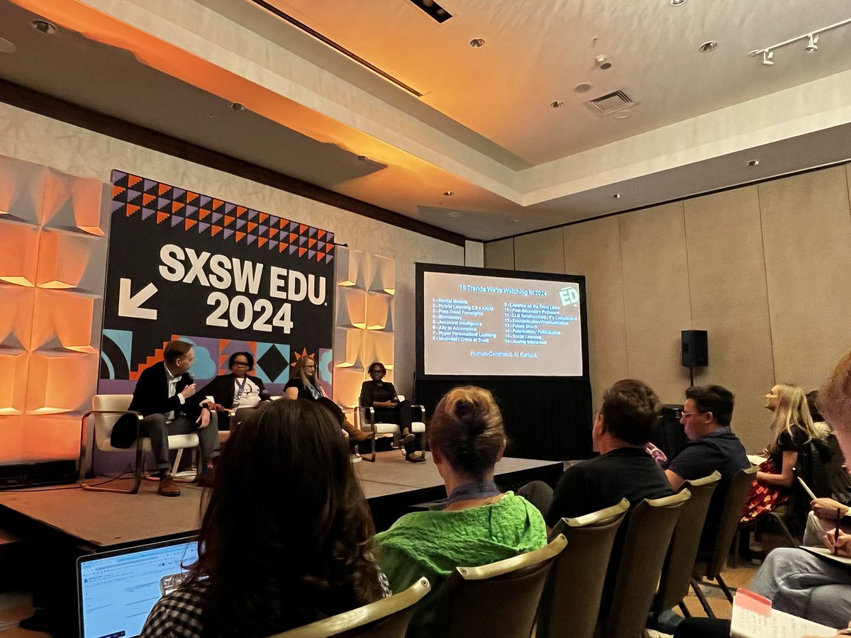 16 trends to follow in 24. <a href="/SXSWEDU/">SXSW EDU</a> <a href="/EducPlus/">EducationPlus</a> <a href="/jleeTechPercent/">Jonathon Lee</a> <a href="/paddlingsupt/">Chris Gaines</a>