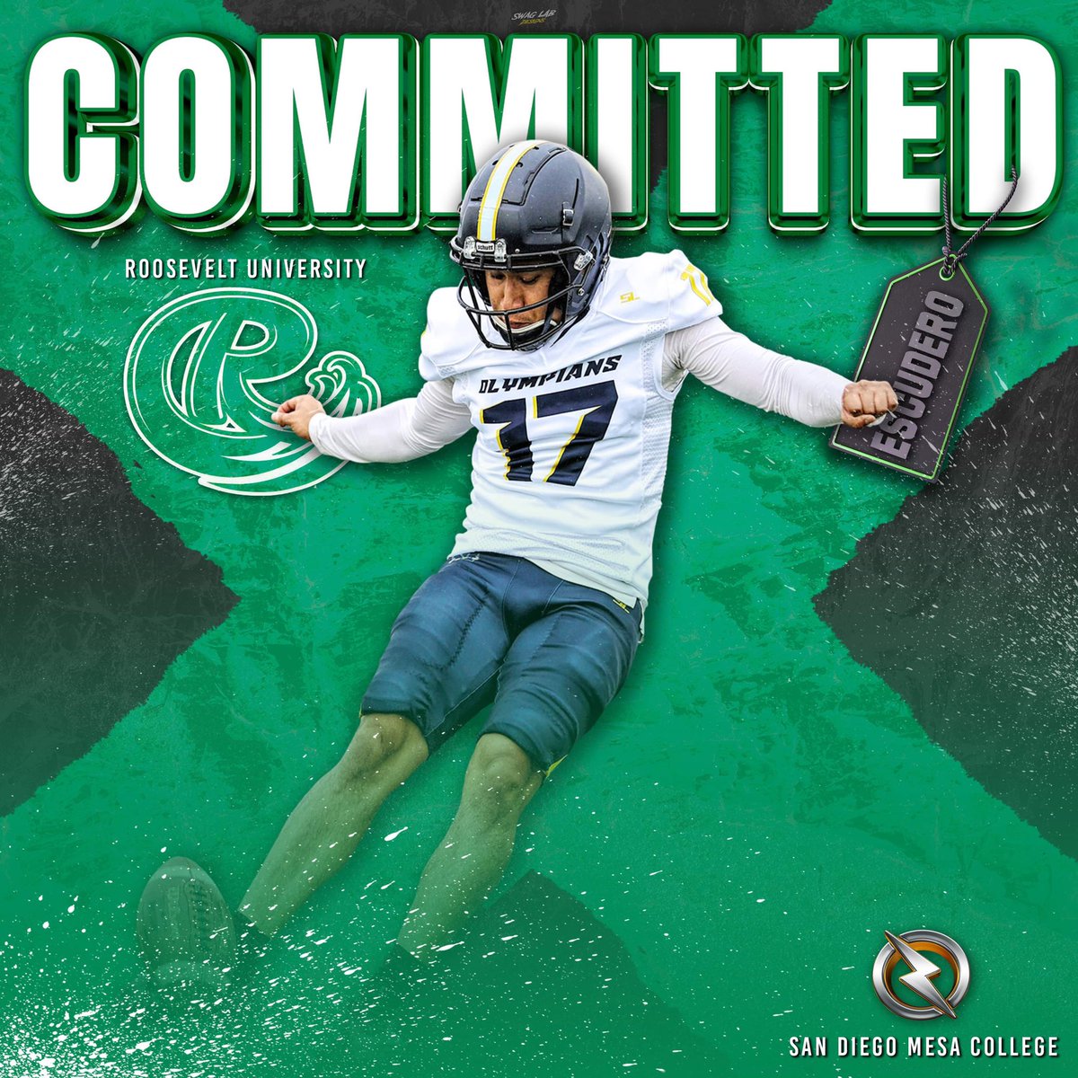 SDmesafootball's tweet photo. Congratulations to Olympian K - @mauricio_escu on his commitment to @RULAKERFB #gettinplayersout @BallCoachGW @CoachChevSD @PrezHands @_WarhawkNATION_ @EC_Preps_SD @Daygofootball @CoachBCleary @CoachFarrarMesa @PeoplsProfessor @DrRyanShumaker Player 📸 by @Nicole2Noel #whosnext https://t.co/nLLik3nOl1
