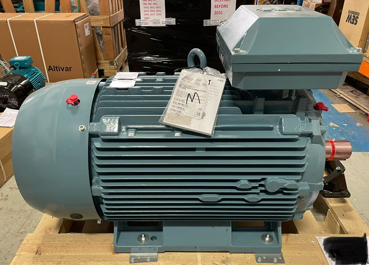 ABB 160kw 4 pole motor ready to go to our customer #electricmotors #ABB