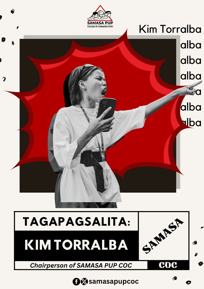 samasapupcoc's tweet photo. #InstrukReveal | Samahan si Kimberly Torralba bukas, ika-1 ng hapon, upang talakayin ang lagay ng sektor ng mga kabataan, manggagawa, magsasaka, at mga kababaihan.
#EducationalDiscussion
#SAMASAPUPCOC
#MARCHa https://t.co/9OxbI8fUpL