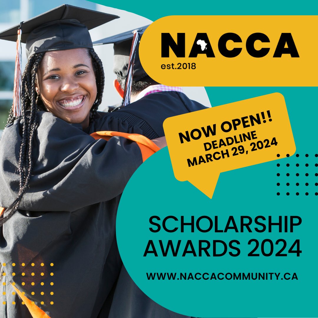 NACCA Scholarship Awards 2024 - Applications are now open! Blk identifying students who are entering their first year of full time post-secondary studies, including apprenticeship or trade programs. To learn about eligibility & application process, visit naccacommunity.ca/scholarship-aw…