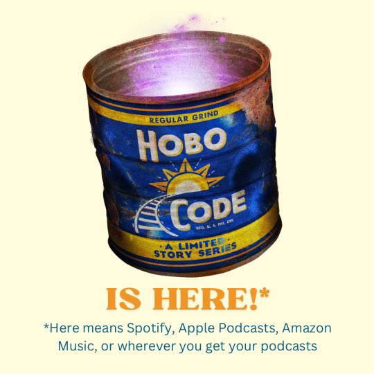 HammerCanyon's tweet photo. We at Hammer Canyon are so proud and excited to share with you HOBO CODE!
It’s been a labor of love, and we can’t thank our cast and crew enough for all their hard work.
Please rate, review, and share with anyone you think might enjoy our tale…
https://t.co/d0V6BOobL3 https://t.co/ED6FvDJRUP
