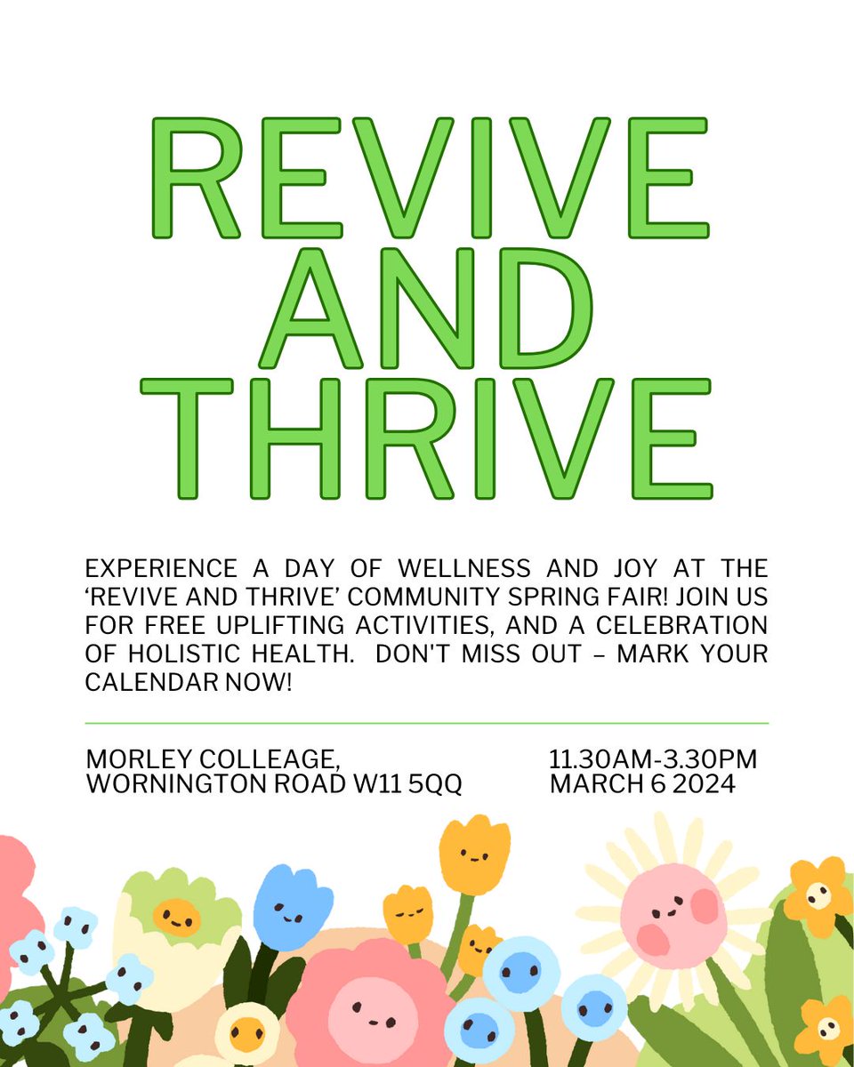 Join us for free and uplifting activities, and a celebration of health. Don't miss out, and come join us this Thursday ✨ 🙌 We will be there with @KCSocialCouncil, @PeabodyCommunities, @CLWMentalHealth, @MaternityChampionsRBKC 🌱 #LondonEvent #LondonFair #LondonHealth