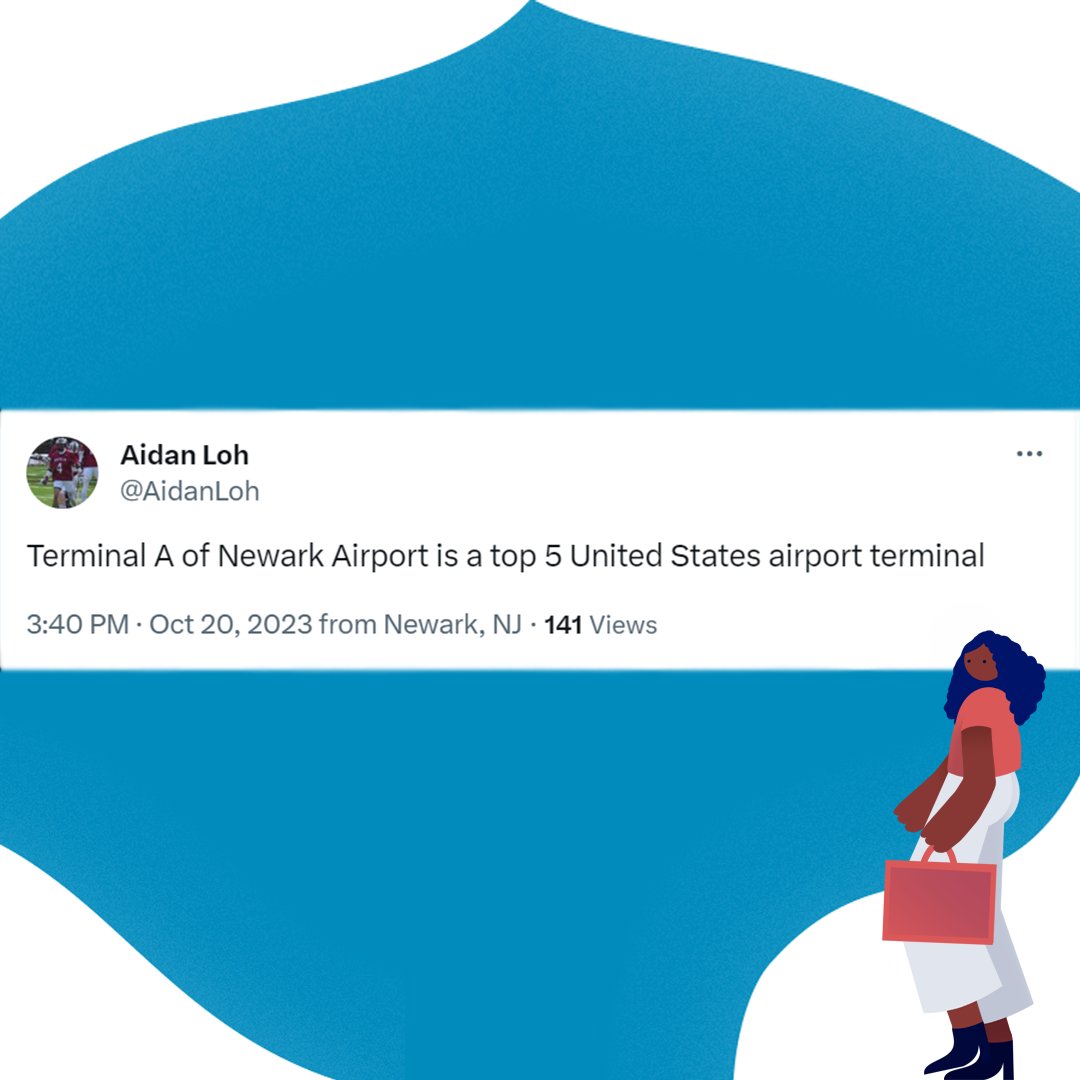 NewarkTerminalA's tweet photo. Your praises truly warm our hearts! We are eagerly dedicated to consistently delivering an exceptional travel experience that exceeds your expectations. 💙🛫 #NewarkTerminalA https://t.co/PIW3JBIPRS