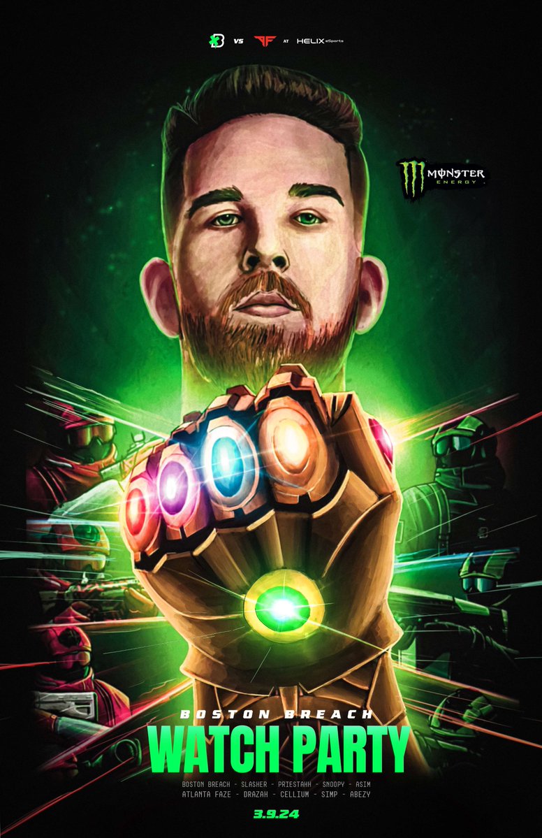 He is inevitable. Be one of the first 50 into @HelixeSportsFX for our watch party and receive this limited poster signed by the team! 🗓️March 9th 🆚@ATLFaZe ⏰4:45pm EST (doors open) RSVP Below! ⬇️
