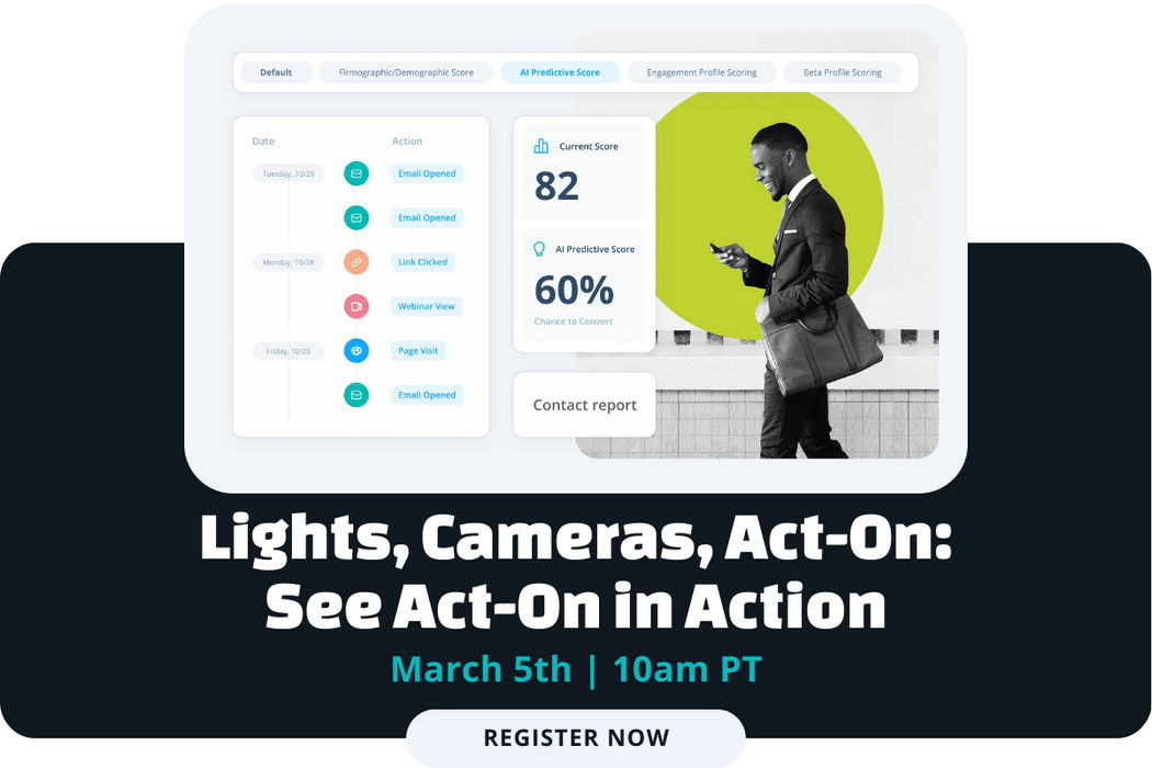 Demo time this Tues!

📧 Plan &amp; deliver perfectly timed, multi-channel experiences
📈 Build quicker and drive better results w/ automated workflows, lead scoring, email automation, &amp; segmentation
💰 Boost marketing efforts to engage, nurture, &amp; convert

okt.to/qD9sOX..
