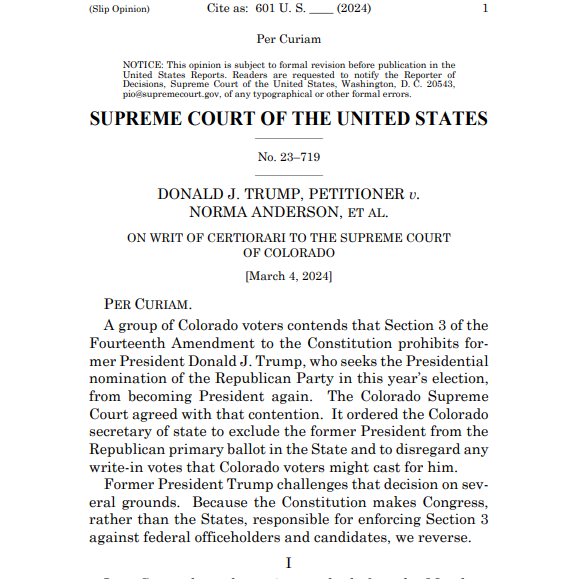 BREAKING: SCOTUS reverses CO Supreme Court