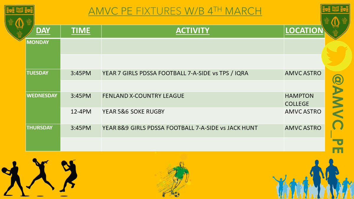 March 4-8th:

#AMVCPE