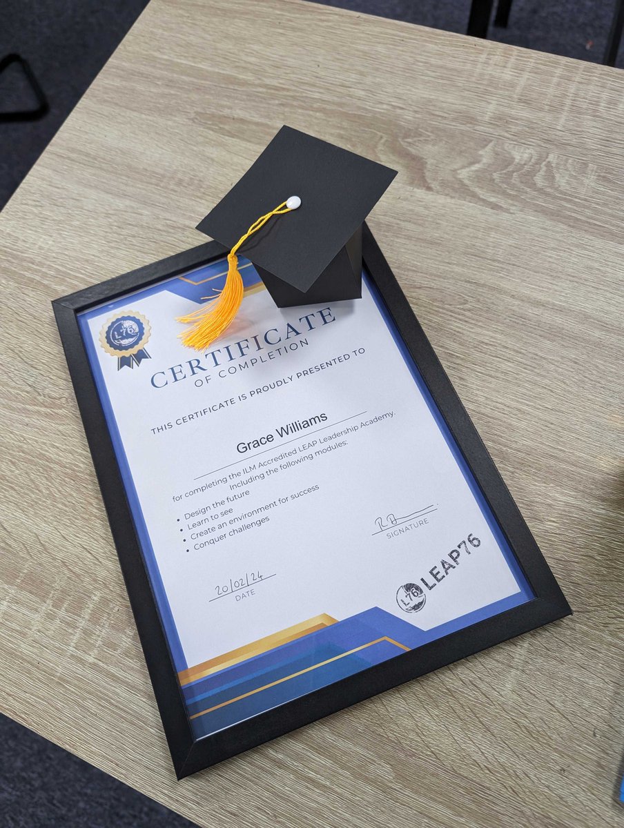 WeAreEmbraceLtd's tweet image. Leap76 Leadership Academy course -COMPLETED! ✅

Over the last four months, Grace Williams has been attending the epic workshops.

A huge thank you to Chris Larsen, Richard Brown, and Ian Irons for making an incredible impact! 

#learninganddevlopment #teamgrowth #b2bagency