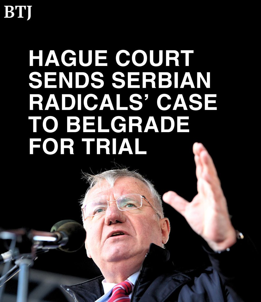 The UN war crimes tribunal in The Hague has sent the contempt of court case against ultranationalist Serbian Radical Party leader Vojislav Seselj and four co-accused to the Serbian judiciary for trial in Belgrade. Read more 👇 balkaninsight.com/2024/03/04/hag…