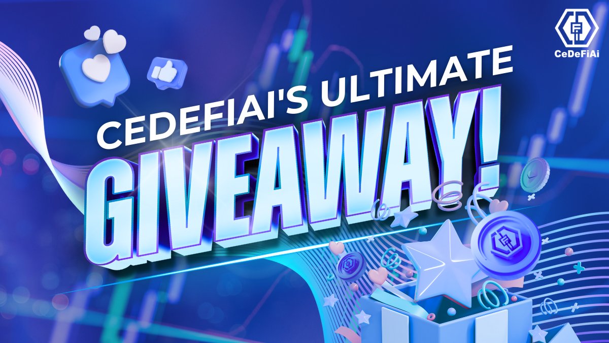 CeDeFiAi's Ultimate Giveaway! 👇 HOW TO PARTICIPATE 👇 1️⃣ Follow us 2️⃣ Retweet this message 3️⃣ Tag a trader friend in the comments! One friend per comment. No limit on entries! 10 Winners - $100 each! 🗓️ Deadline: March 15th Don't miss your chance to be one of the lucky…