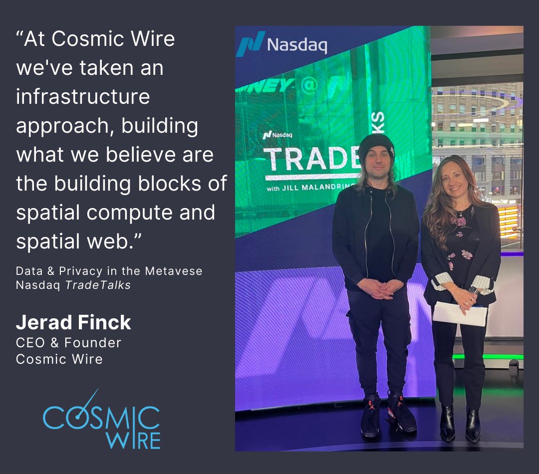 Don't miss out on insights from our CEO, @__BLAZAR__! Watch the full @Nasdaq @TradeTalks panel on our website. 👉 cosmicwire.com/media-coverage