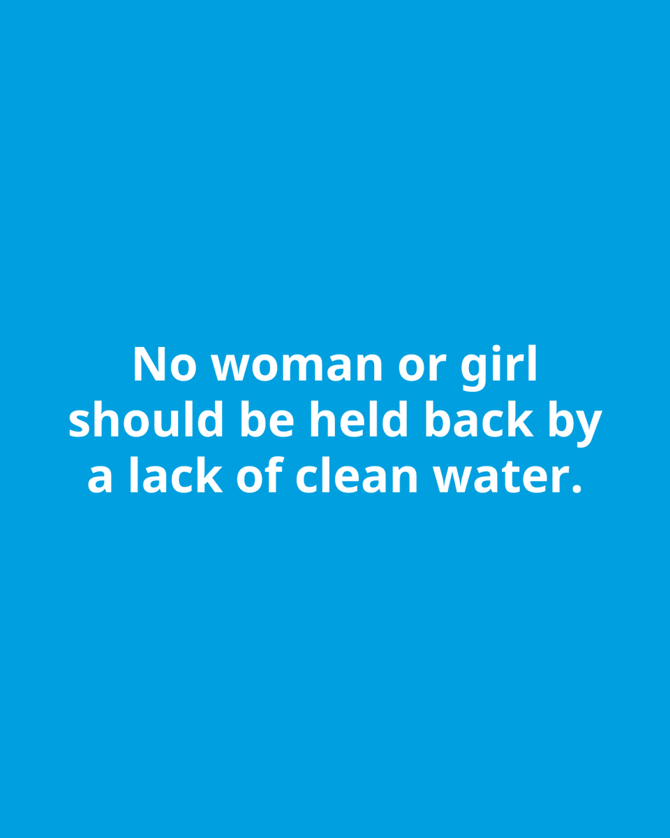 Retweet if you agree 💙 We stand in solidarity with women and girls everywhere, and hope that one day, clean water will be universally within reach 💦