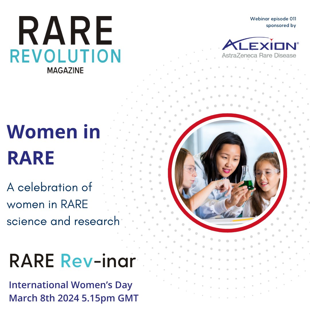 Celebrate #InternationalWomensDay2024 with us as we host a celebration of women in RARE disease science and research at 5.15pm GMT, 9.15am PT, 12.15pm  EST. Book your free place here: bit.ly/RARE-REVinar-W… 

#RareDisease #WomenInRare #WomenInScience #WomenInResearch