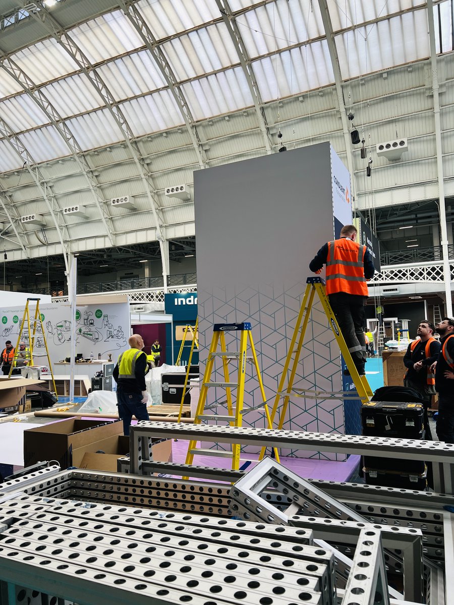 parkerdesign's tweet photo. Parker's @SuzieNield reporting 📡 from the #TTGlobal24 stand build for our client @Conduent Business Solutions France. It's looking good and we can't wait for Day 1 tomorrow! 📆👍 – #exhibitionstand #exhibitionstanddesign #transportation https://t.co/AVKjbvZnmx