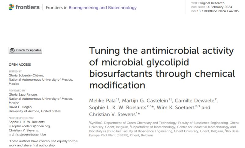 🎉 Exciting New Paper Alert! 🎉
Read our newest publication on structure-activity of microbial glycolipid #biosurfactants. Lovely collaboration with @SynBioC! @CStevens_UGent @FrontBioeng