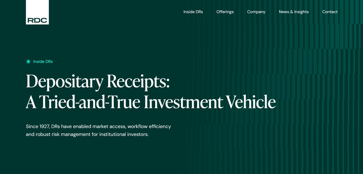 Today, we're thrilled to announce the launch of RDC's full website – a major milestone in our mission to harness the power of DRs to transform the digital and alternative asset landscape. 
Check it out here: receiptsdepo.io

Disclaimers: receiptsdepo.io/#disclaimers