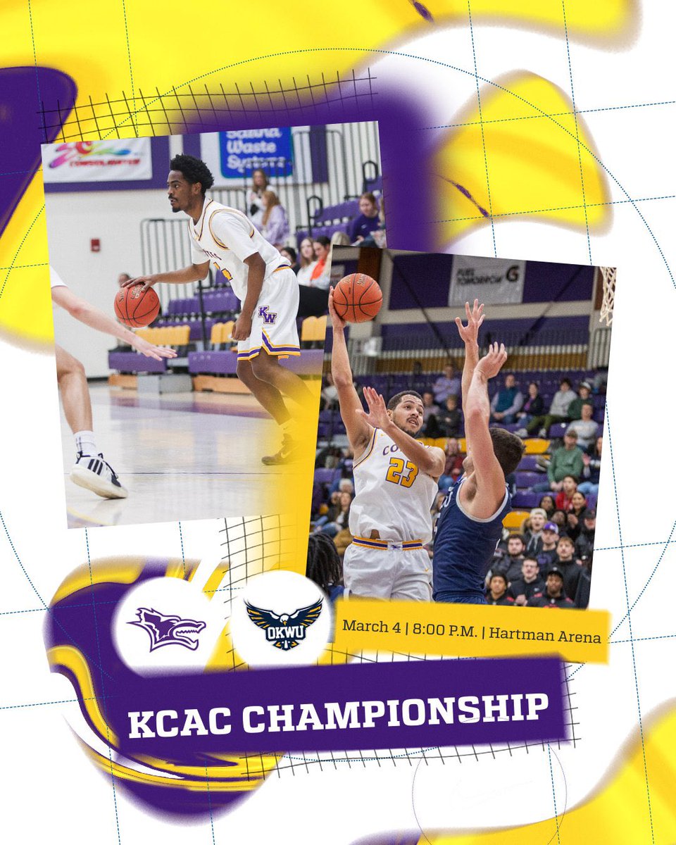🚨KCAC CHAMPIONSHIP🚨

🆚 Oklahoma Wesleyan
⏰ 8:00 P.M. 
📍 Park City, KS
📺 KCAC Network 

#RollYotes #NAIAHoops

🐺🤘🏽