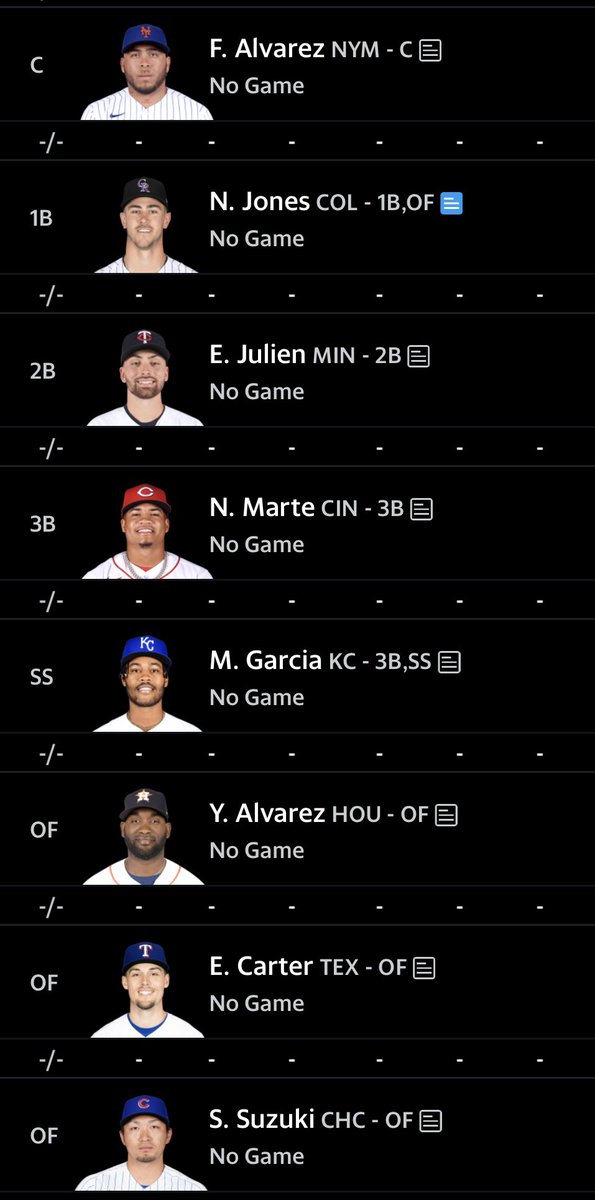 Get_Faded85's tweet photo. Hey @Roto_Frank @CBSScottWhite @CTowersCBS just finished my first draft 14 team H2H categories drafting from 12 spot how did I do and what would you improve? https://t.co/sLDWUnD2KQ