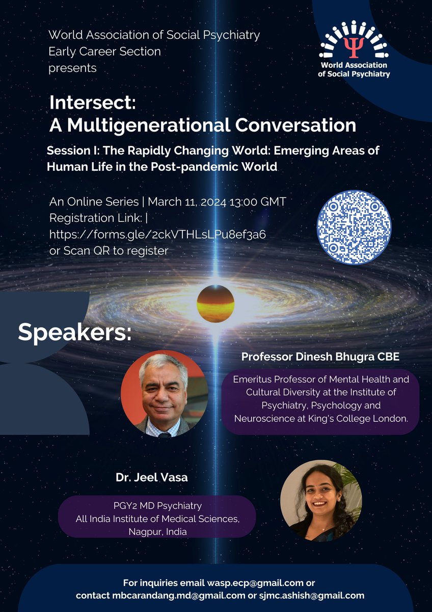 One week to go! Don't forget to sign-up to Intersect.
Everyone's voices are valued. 🗣️

link to register: forms.gle/J4zUNHiERtkwVf…

#mentalhealth #psychiatry #psychology #socialpsychiatry