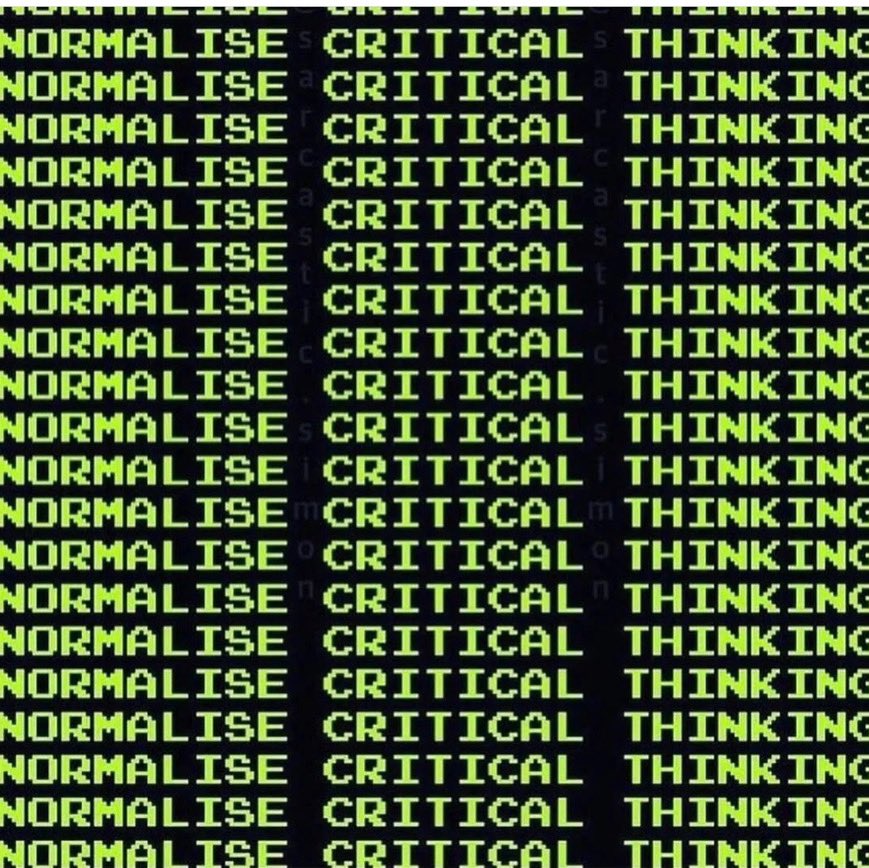 Kinda pondering the idea that the typo is on purpose think?🤔 Or maybe it was human error ❓What do you think ? critical • creative • collaborative • thinking // #criticalthinking #eq #emotionalinteligence #think #mentalmuscle