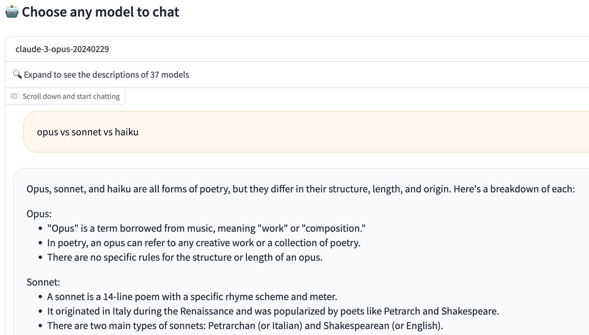 arena's tweet photo. 🔥Big congrats to @AnthropicAI on the impressive Claude-3 release!

Claude-3 Opus and Sonnet are now in the Arena. Come chat &amp; vote at https://t.co/4LVJjx4pZi 🗳️ https://t.co/rG66mq7aRG
