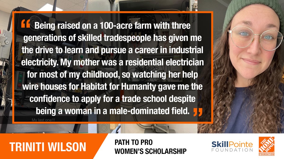 Happy #WomenInConstructionWeek to all women breaking down barriers and building a path for others to enter a career in the skilled trades. We’re proud to support these inspiring women, and more, in their journey to become certified trades professionals: PathtoPro.com/foundation