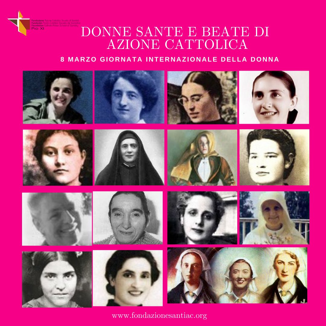 CA_Forum's tweet photo. LA GIORNATA INTERNAZIONALE DELLA DONNA 8 marzo 2024
SANTE E BEATE DI AZIONE CATTOLICA PREGATE PER NOI!
#8marzo #GiornataInternazionaledellaDonna #WorldWomensDay #AzioneCattolica #CatholicAction #TestimoniAC https://t.co/7iRASfdTnH
