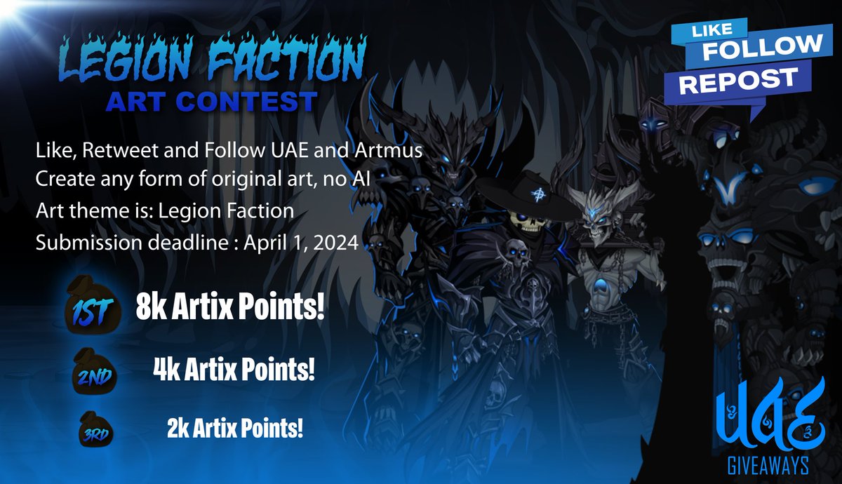 ☠️ Legion contest ☠️

Let’s do it again 🔥🔥 same energy 

* ignore the first rule 😂

End April 1, 2024
