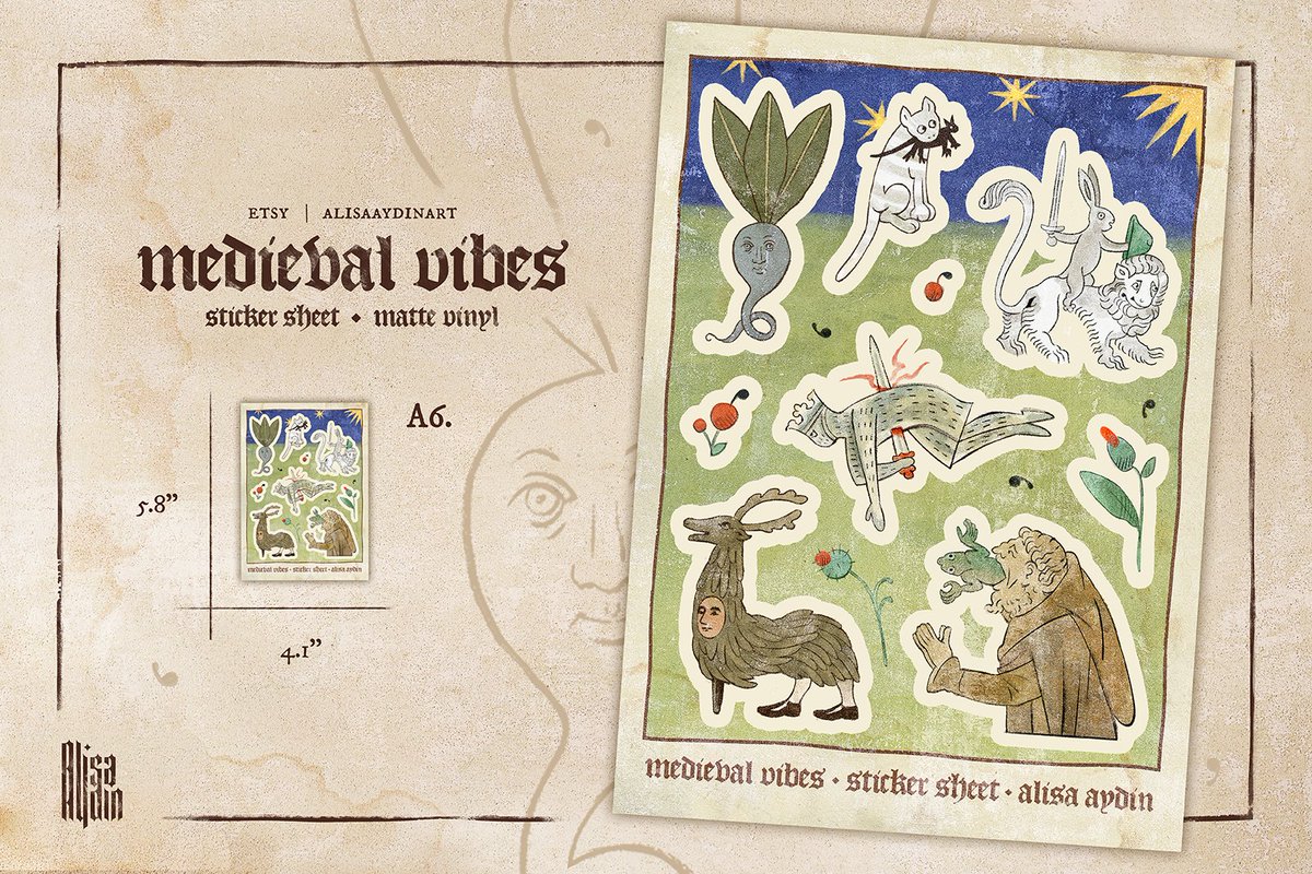 Alisa_Aydin's tweet photo. Medieval stickers for the medieval mind 🤡🗡 https://t.co/bMdOgpgSb3