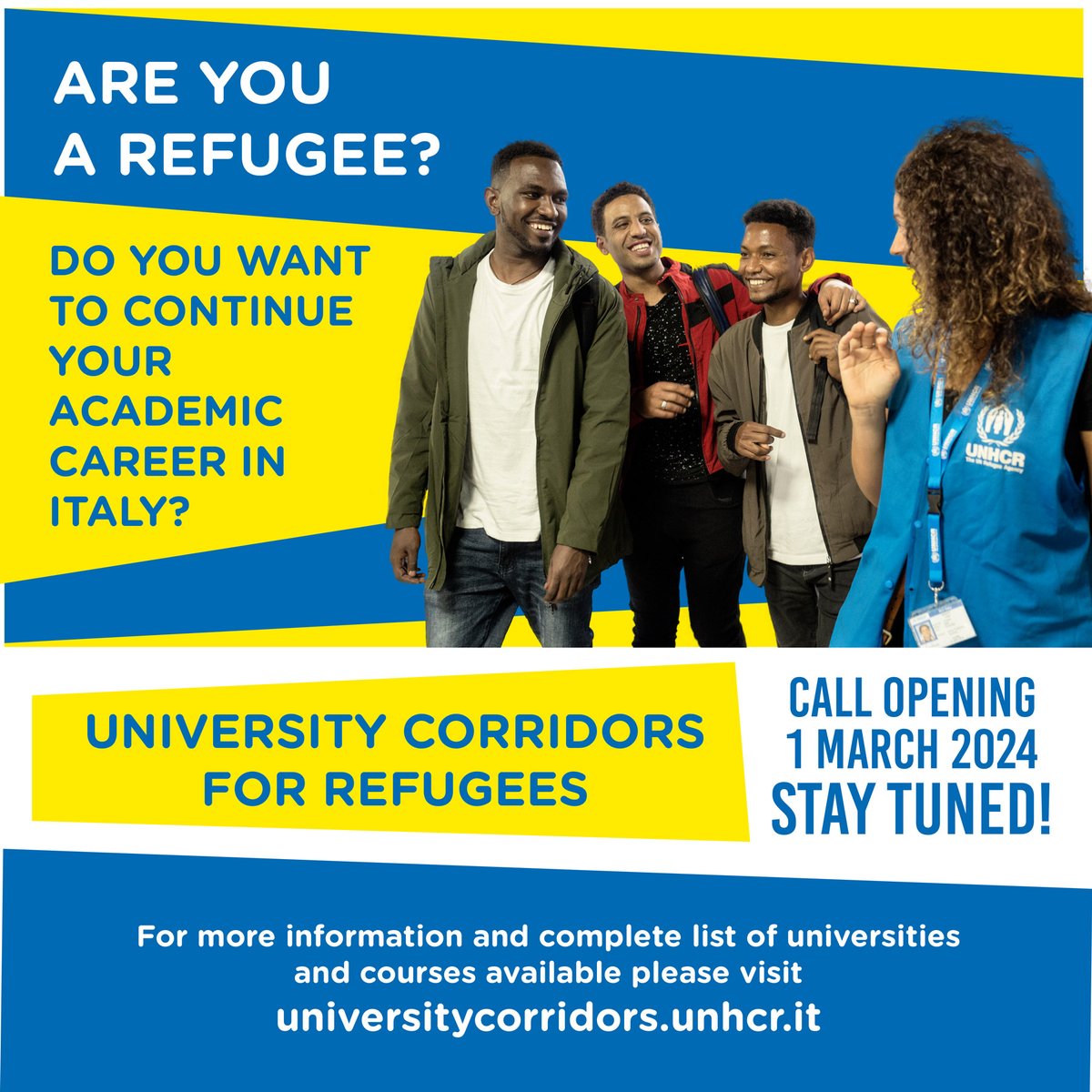 🌟The 6th version of the UNICORE Scholarship program is live📢 The scholarship is open to refugees currently residing in Kenya, Mozambique, Niger, Nigeria, South Africa, Tanzania, Uganda, Zambia and Zimbabwe. 📚 Deadline is 15/04🖥️#15by30 Learn more: ➡️services.unhcr.org/opportunities/…