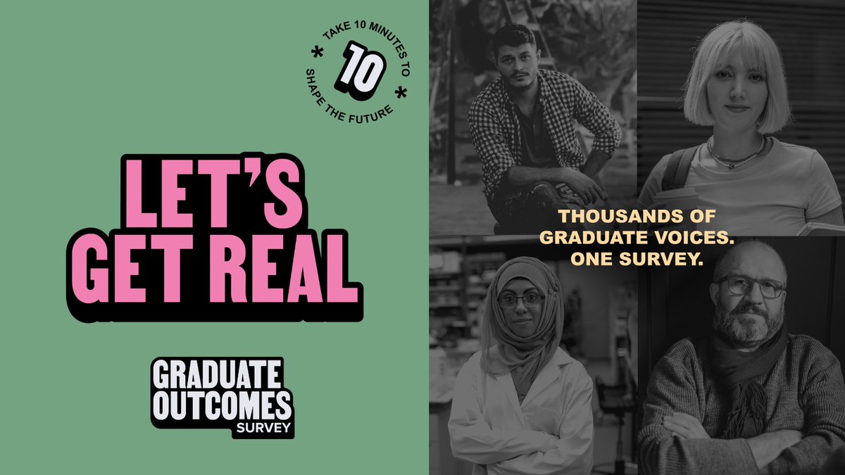The #GraduateOutcomes survey is live! #Graduates - did you complete your HE course between Nov 2022 &amp; Jan 2023? A secure link to the survey will be emailed to you soon. By taking the survey, your voice will have a meaningful impact on students for years to come. #letsgetreal