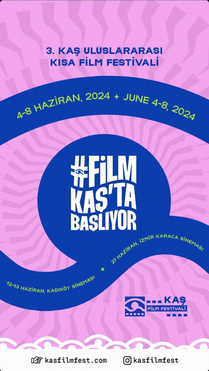 4-8 Haziran 2024 tarihleri arasında üçüncü kez izleyici ile buluşacak olan Kaş Uluslararası Kısa Film Festivali'ne başvuru tarihi 10 Mart'a uzatıldı.
#filmkaştabaşlıyor