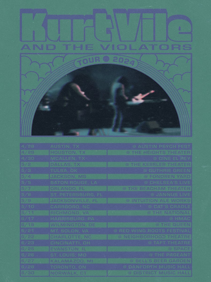 Violators-World-Tour-extension USA ! As in… more dates 😎 Can’t wait to cyas all up down and around there ✨ Who’s comin?! Artist presale begins Tues, March 5th @ 10 am EST with password MOONBEACH General on sale begins Fri, March 8th @ 10 am local kurtvile.com/tour/