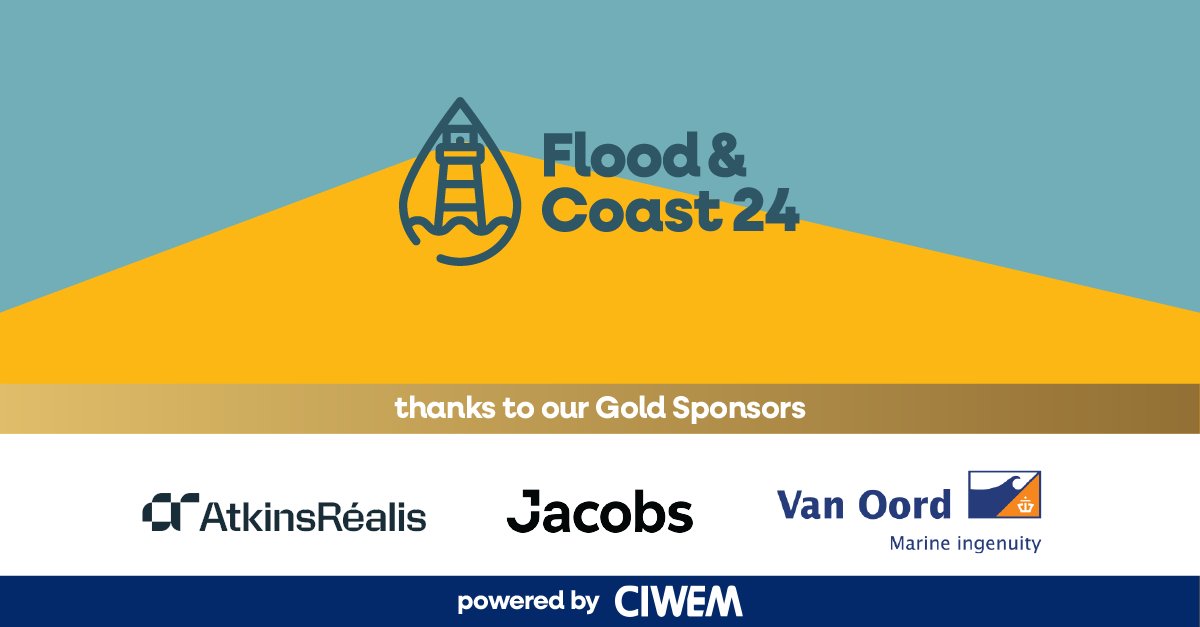 The countdown to #FC2024 is on! Huge thanks to our Gold Sponsors @atkinsrealis, @JacobsConnects & Van Oord for their support. Join us in Telford, 04 - 06 June 2024 for expert insights, innovative solutions & networking! Early bird rates open: floodandcoast.com/event/d463b992…