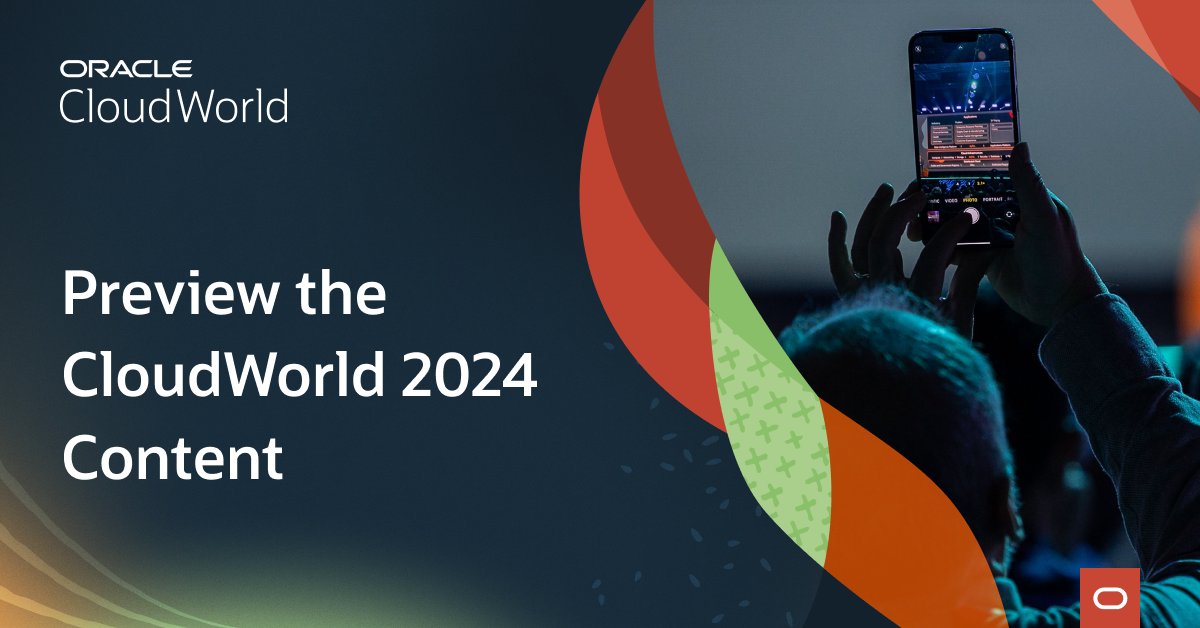 It’s easy to find knowledge, skills, and technologies to meet your biggest business goals at #CloudWorld. Check out all the content areas, plus get $100 off your pass! social.ora.cl/6012XjgZq