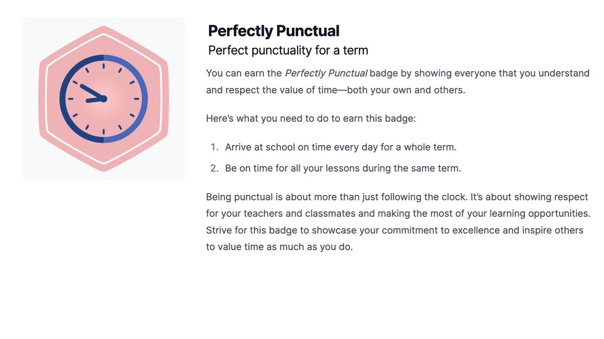 Practically perfectly punctual?
You can apply for the #OutwoodHonours Perfectly Punctual badge through the Outwood Portal. #BeExtraordinary #TeamHindley #ItsWhoiAm