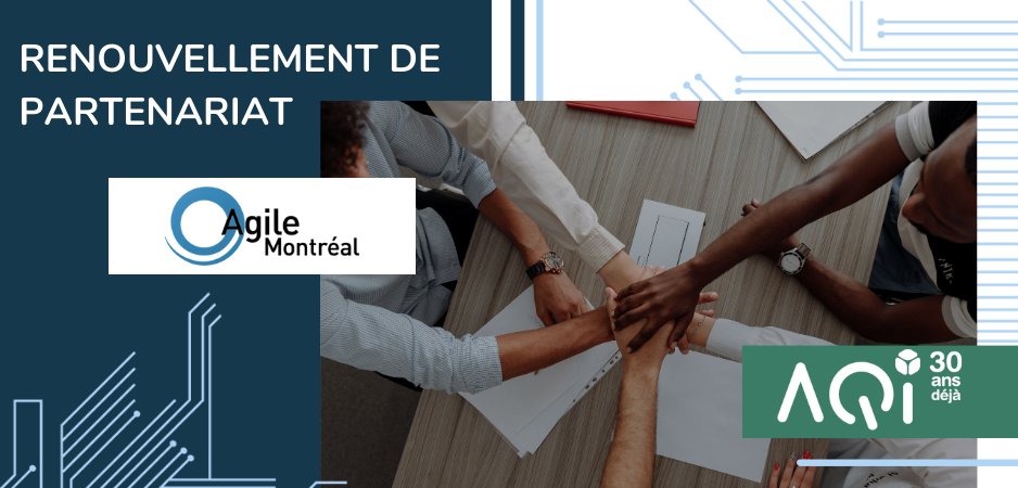 Renouvellement de partenaire ! 🤝 L’AQIII est heureuse de renouveler son nouveau #partenariat avec Agile Montréal ! Agile Montréal facilite et promeut l’adoption de l’agilité dans les organisations du Grand Montréal👐 #AQIII #partenariat #societe #inclusion