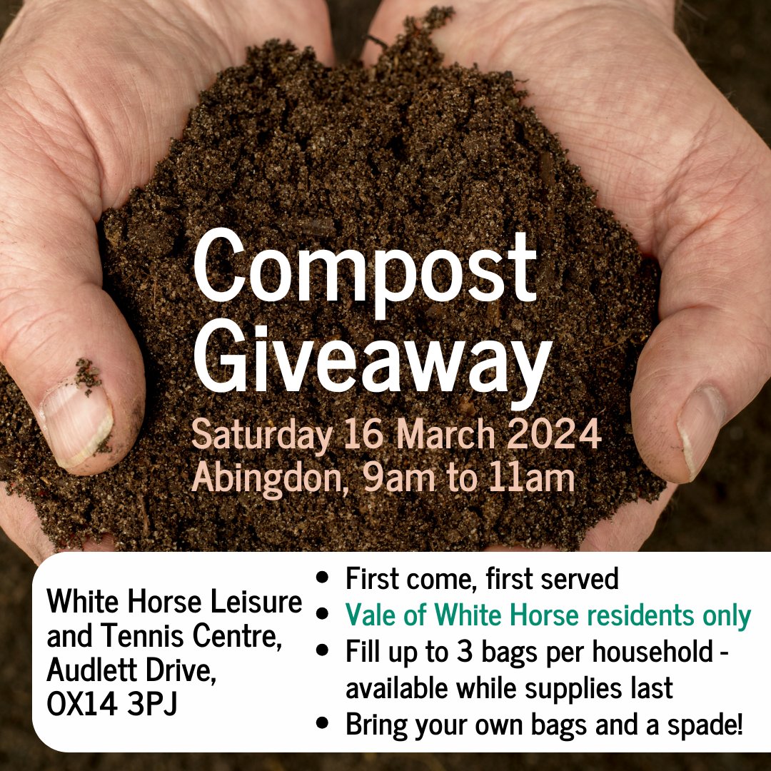 Calling all green thumbs and garden enthusiasts! With spring just around the corner, we are giving away free compost to help you to get your gardens flourishing, save money and reduce waste. Our Waste team will also be on hand to answer all your composting questions.