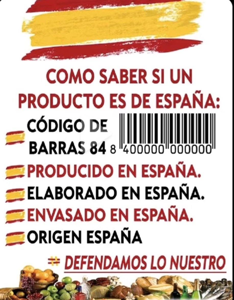 Me ayudáis a que llegue a todos los españoles 🙏 

Hay que dejar pudrirse el producto extranjero. Si lo hacemos todos una semana dejarán de importarnos miərdas de fuera.