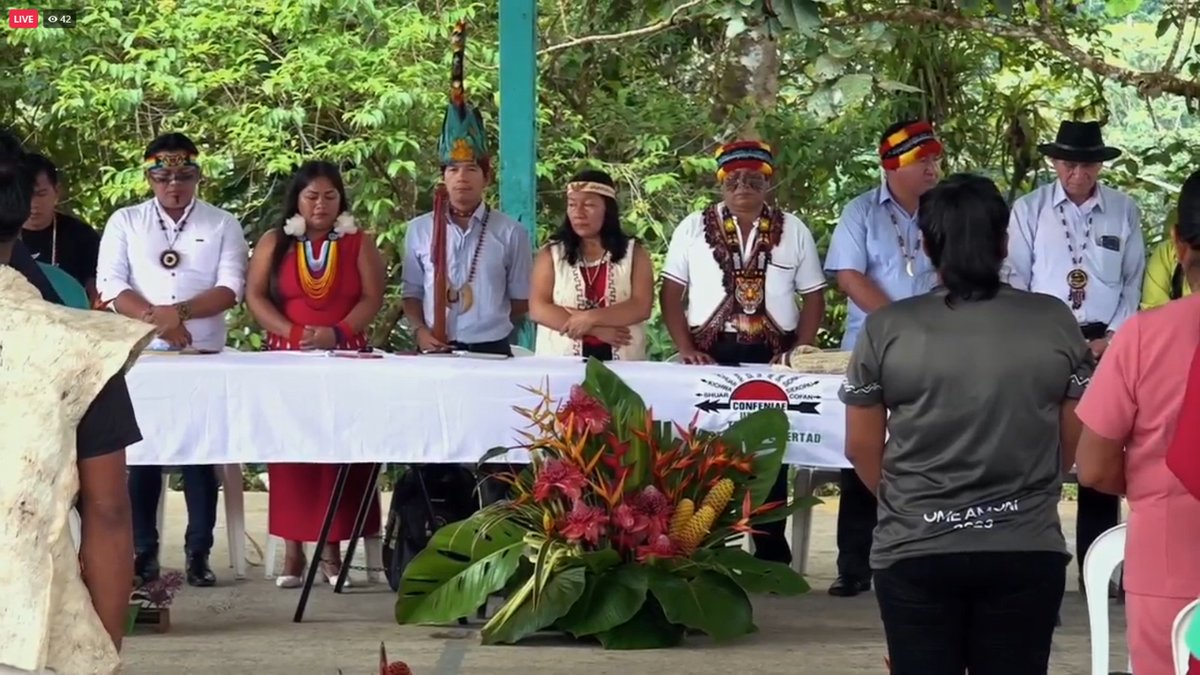 #LiveStream 📲 Inauguration Ceremony of the of the Living School of the Amazon (EVA). ✅Link: fb.watch/qBDZyqpV2v/ @BHF_Foundation @reforestaction @PachamamaOrg @asoltani @belenpaez @epicyasuni
