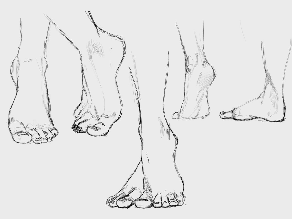 kamilhelbin's tweet photo. Another round of drawing everyday for the Jens Year Challenge
This time I will split them into topics that were covered during February and we start with: feet! https://t.co/KeyPZxfFo6