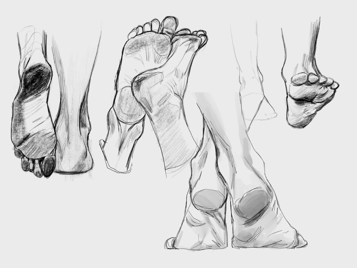 kamilhelbin's tweet photo. Another round of drawing everyday for the Jens Year Challenge
This time I will split them into topics that were covered during February and we start with: feet! https://t.co/KeyPZxfFo6