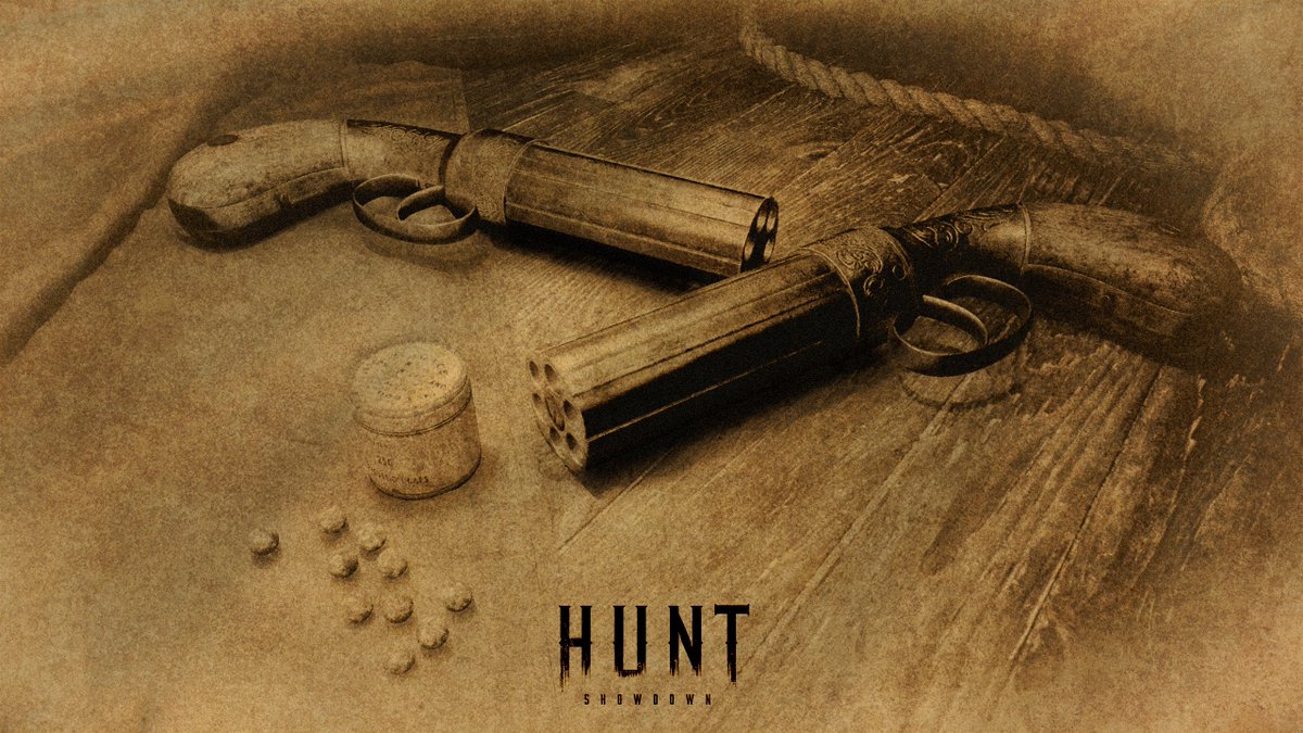 crazy_milk's tweet photo. Event Waitingroom... @HuntShowdown  Fanart - 3D Model of the Pepperbox Revolver. Modelled in 3ds, Post in PS. :) https://t.co/8AxONaZtvk