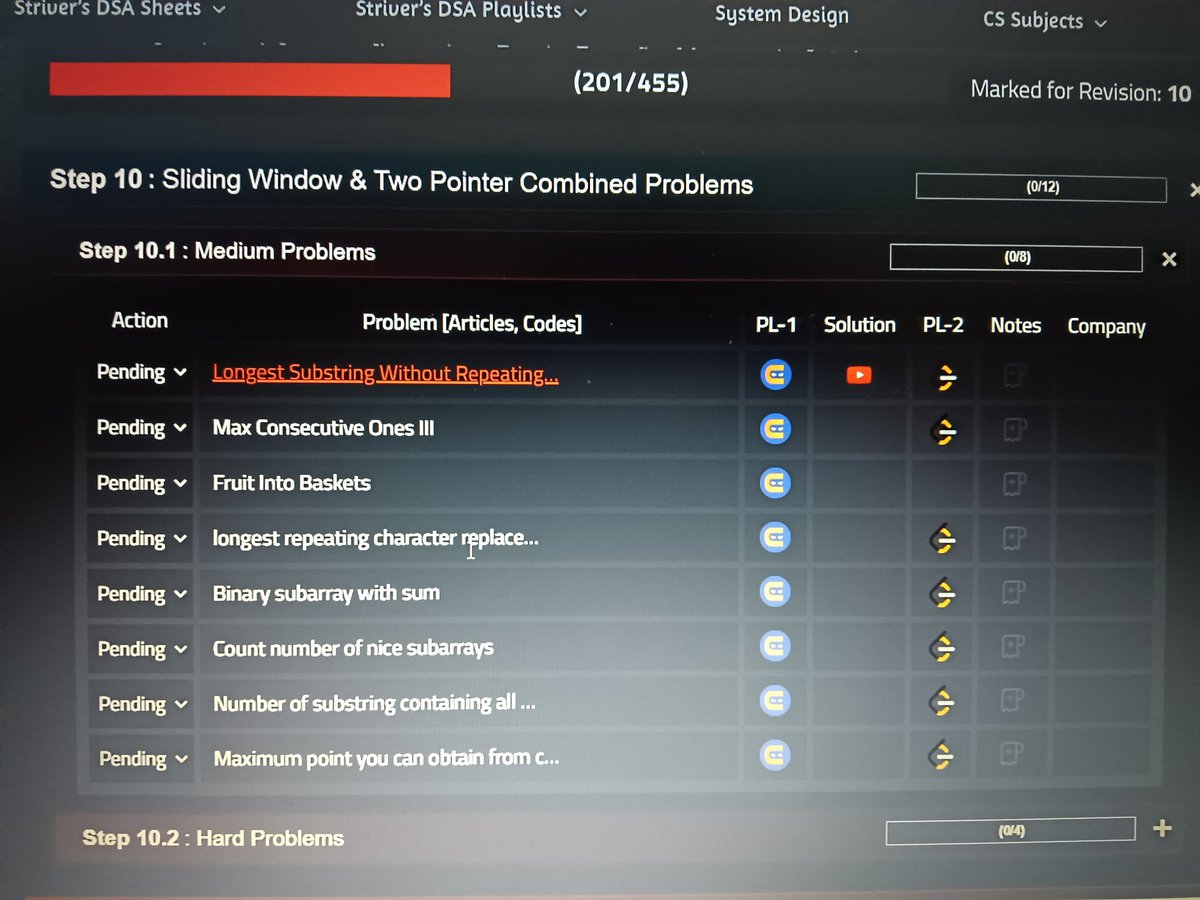 MAYANK699097120's tweet image. New challenge before next Monday 
I will solve these sliding window and 2 pointer qs #SlidingWindow #TwoPointer