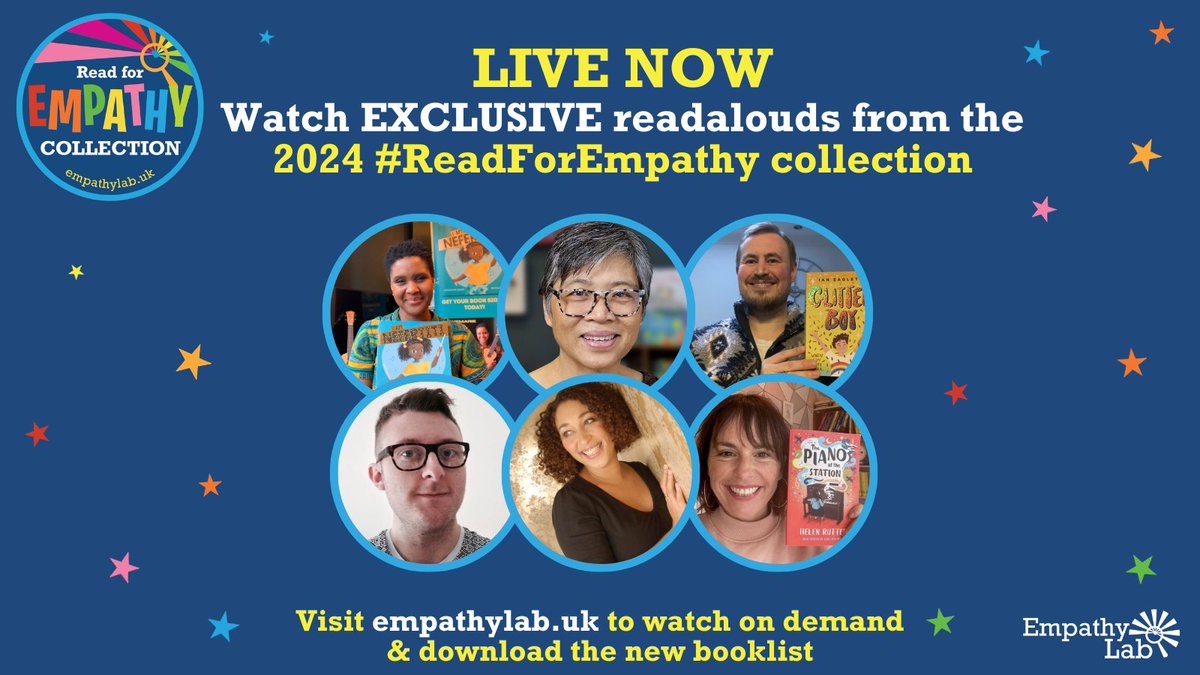 📺EXCLUSIVE📺 Watch these amazing authors read from stories featured in the 2024 #ReadForEmpathy collection! Our annual booklist is curated to help children and young people build their empathy understanding and skills 📖✨ Available on demand at: empathylab.uk/RFE-2024