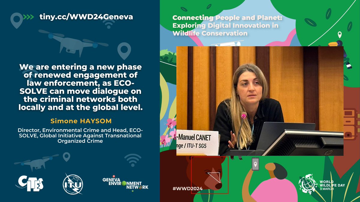GENeva Environment Network (@genetwork) on Twitter photo <a href="/ITUSecGen/">Doreen Bogdan-Martin</a> <a href="/ITU/">Int’l Telecommunication Union</a> <a href="/usmissiongeneva/">U.S. Mission Geneva</a> <a href="/CITES/">CITES</a> <a href="/BLV_OSAV_USAV/">BLV - OSAV - USAV</a> <a href="/IUCN/">IUCN</a> <a href="/UNCTAD/">UN Trade and Development</a> <a href="/asycuda_unctad/">asycuda@unctad</a> <a href="/Orange_Csltg/">Orange Consulting</a> Simone Haysom of <a href="/GI_TOC/">Global Initiative</a> presents the #ECOSolve Initiative, which monitors websites that trade #EndangeredSpecies.
Learn more ▶️ globalinitiative.net/initiatives/ec… <a href="/ITUSecGen/">Doreen Bogdan-Martin</a> <a href="/ITU/">Int’l Telecommunication Union</a> <a href="/usmissiongeneva/">U.S. Mission Geneva</a> <a href="/CITES/">CITES</a> <a href="/BLV_OSAV_USAV/">BLV - OSAV - USAV</a> <a href="/IUCN/">IUCN</a> <a href="/UNCTAD/">UN Trade and Development</a> <a href="/asycuda_unctad/">asycuda@unctad</a> <a href="/Orange_Csltg/">Orange Consulting</a> Simone Haysom of <a href="/GI_TOC/">Global Initiative</a> presents the #ECOSolve Initiative, which monitors websites that trade #EndangeredSpecies.
Learn more ▶️ globalinitiative.net/initiatives/ec…