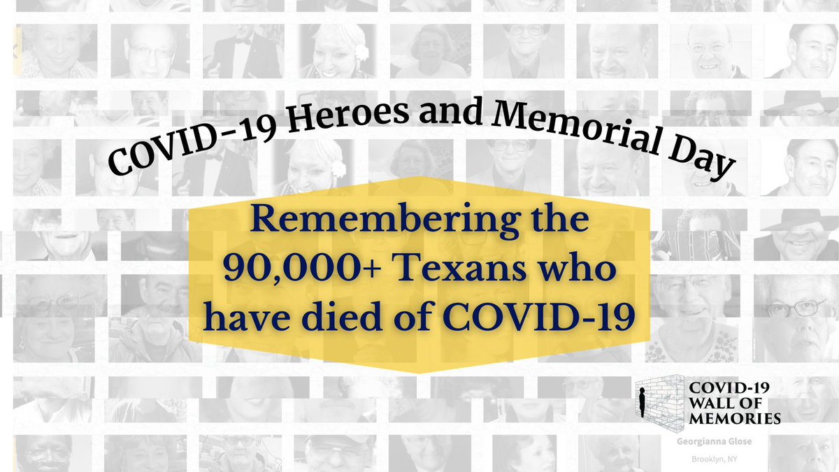 covid_wall's tweet photo. Today is the first COVID-19 Heroes and Memorial Day in Texas. The day honors Texans who died of COVID-19, w/ focus on frontline workers. Take a moment to remember the lives of those who helped keep their neighbors safe during the darkest days of the pandemic. https://t.co/cIPMGIVo6c